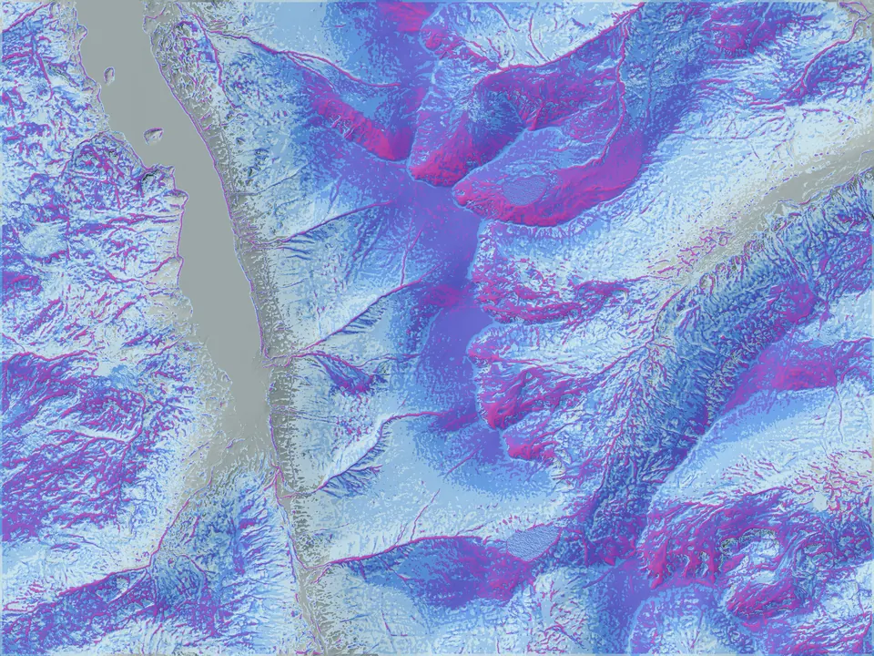 Spatial Terrain modelled snow depth over LiDAR terrain around Helvellyn